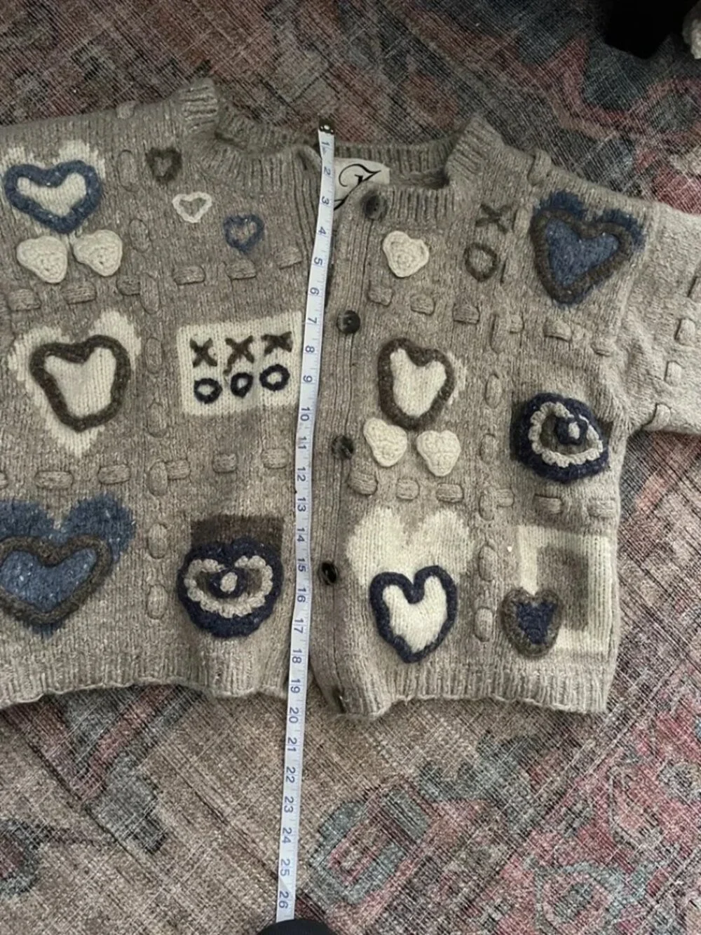 vtg cardigan size 18/20 cottage core whimsy Kawaii Soft pls refer to measuremnts